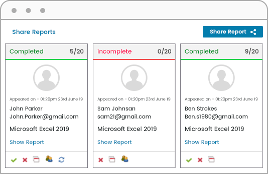 Shareable reports