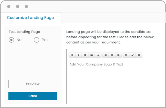 Customize The Landing Page